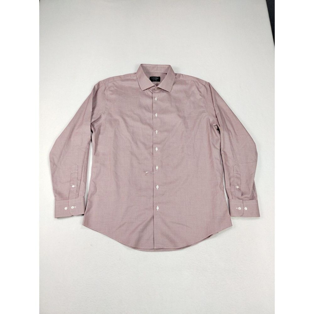 Nordstrom Dress Shirt‎ Men's 16.5 Red Geometric Corpcore Office Businesswear